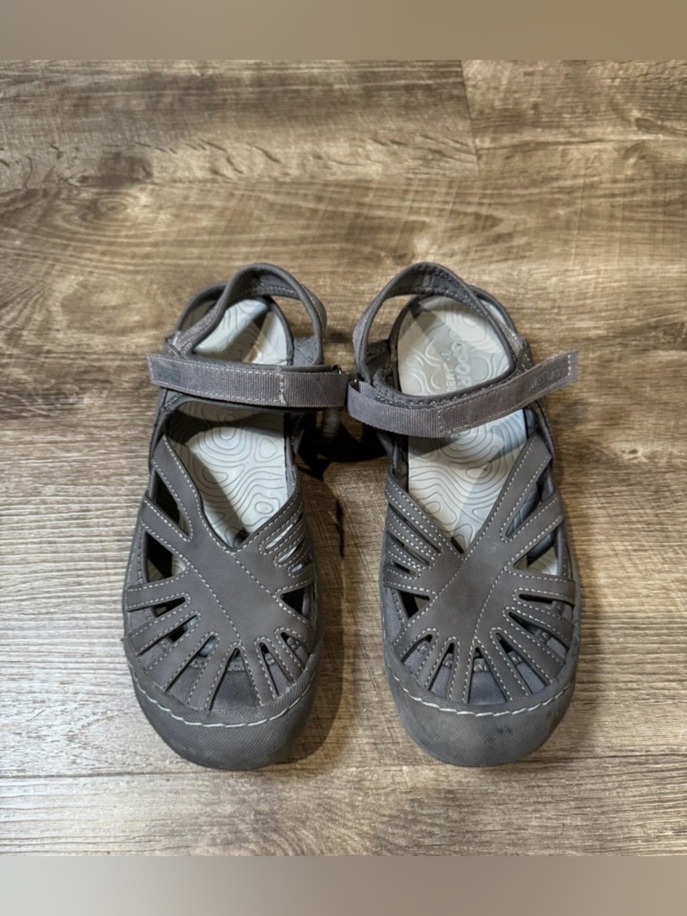 Jambu JSport POPPY Grey Sport Sandals New Womens Shoes, 7M